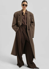 Lehto Long Coat - Brown