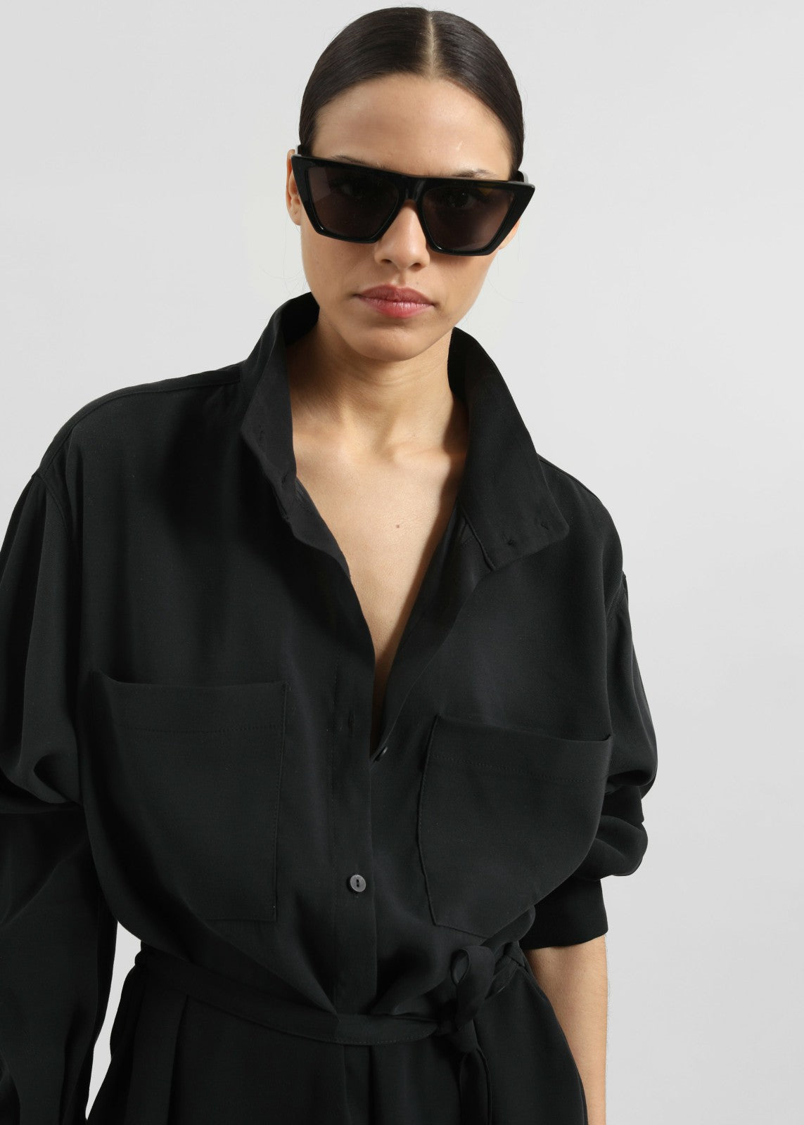 Kilure Shirt Dress - Black