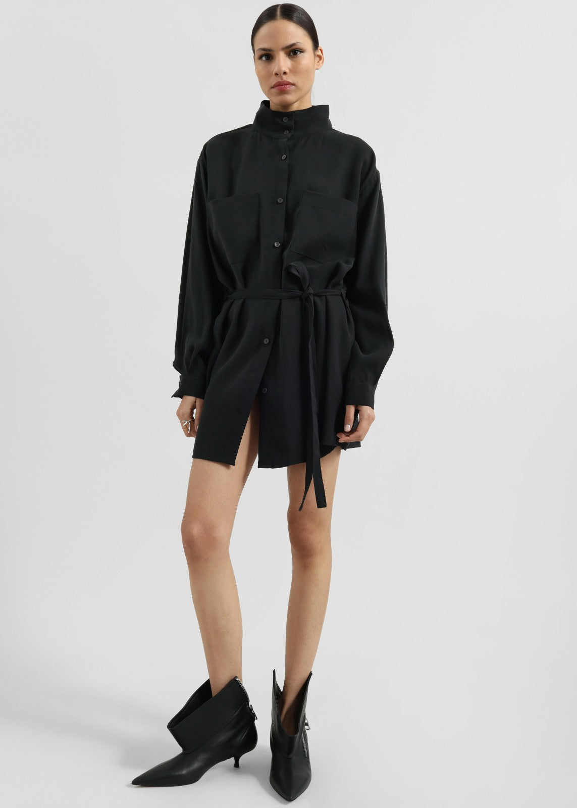 Kilure Shirt Dress - Black