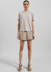 Amal Fluid Tee - Light Taupe