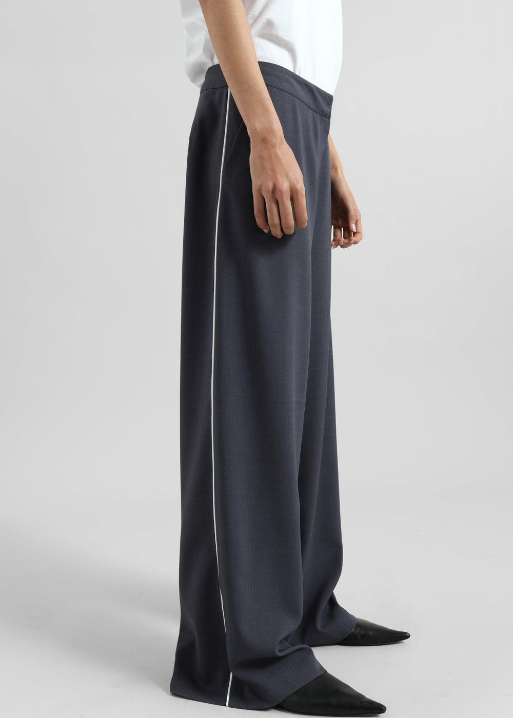 Kemi Contrast Trim Pants - Dark Blue