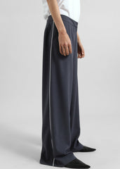 Kemi Contrast Trim Pants - Dark Blue