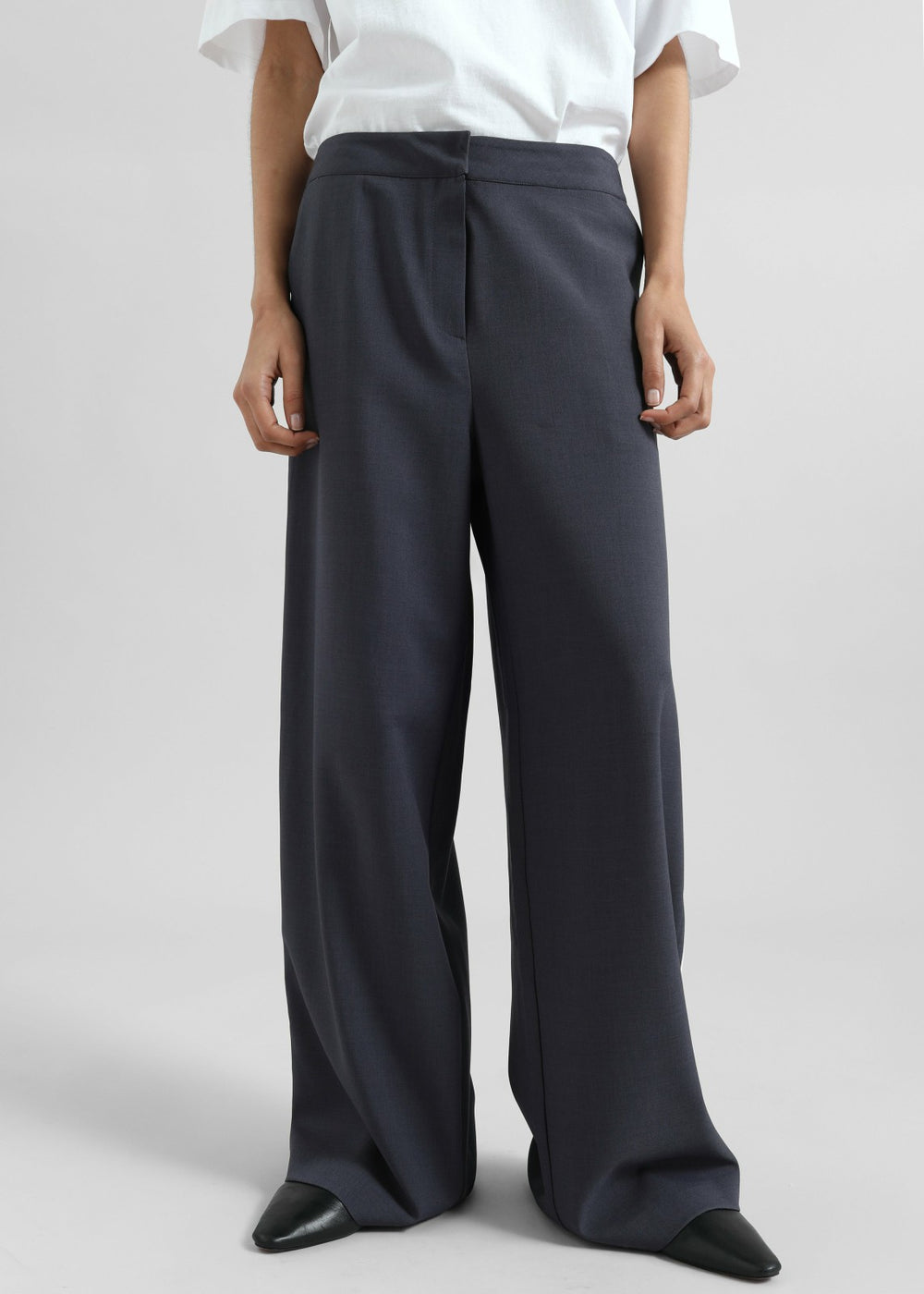 Kemi Contrast Trim Pants - Dark Blue