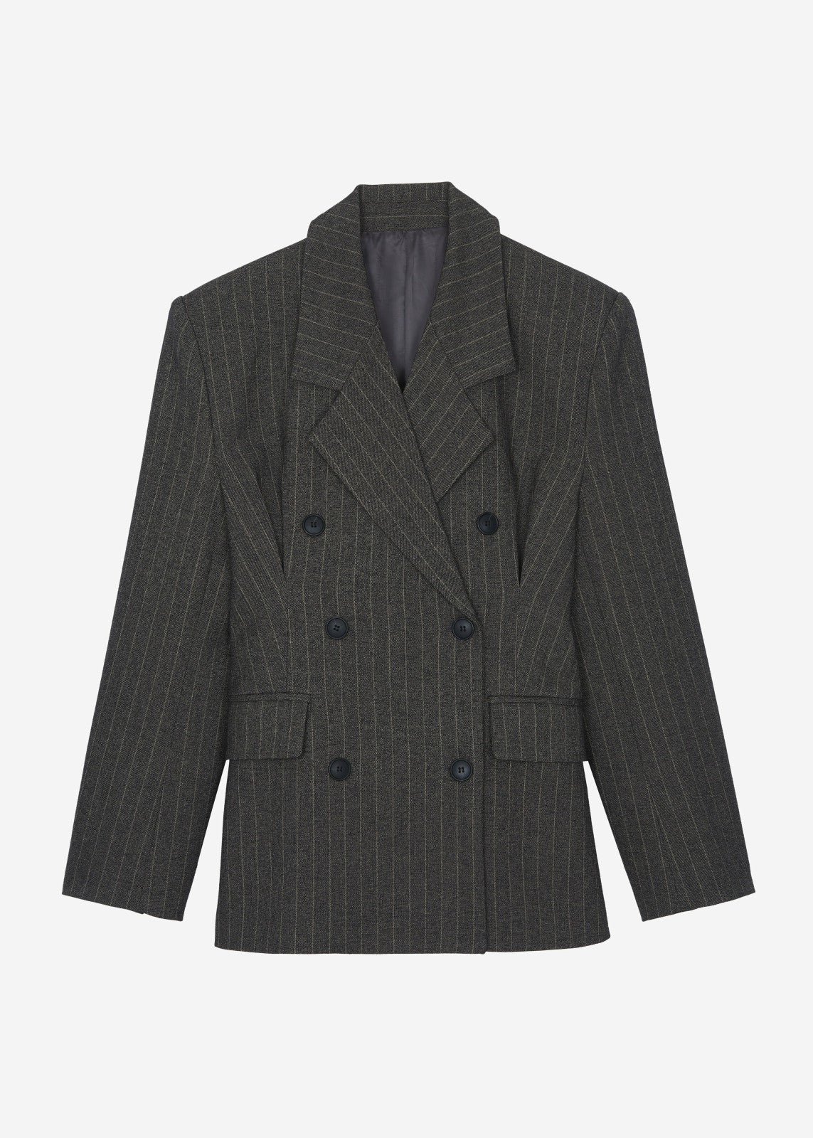 Tenby Striped Cinched Blazer - Brown Melange