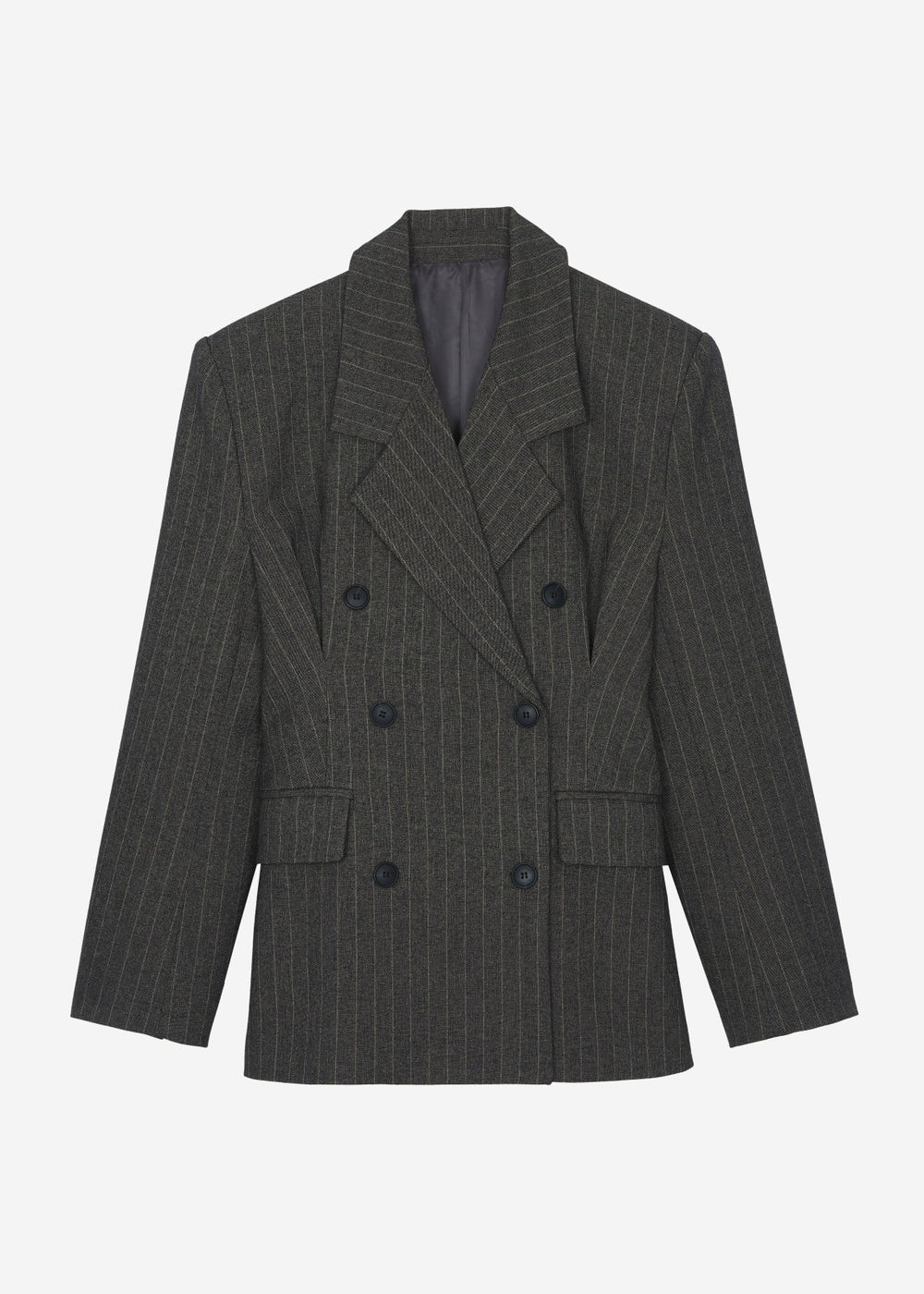 Tenby Striped Cinched Blazer - Brown Melange
