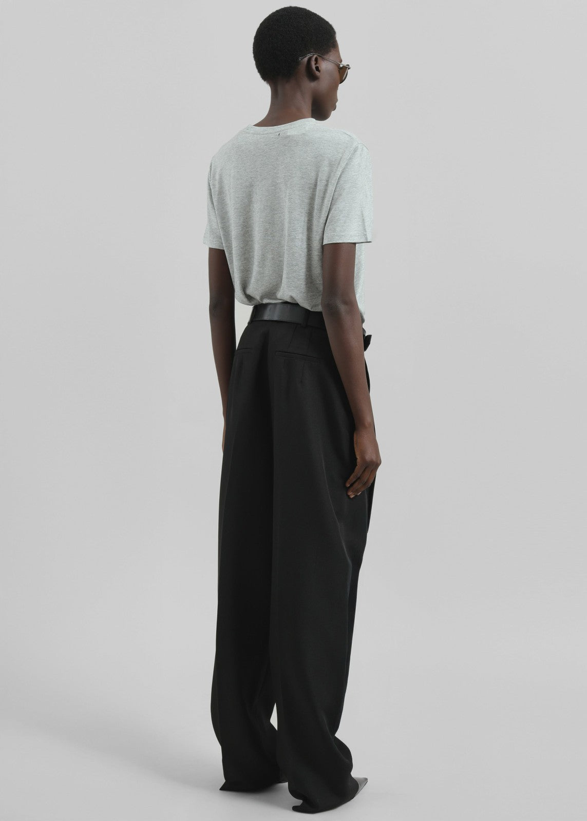 Amal Fluid Tee - Grey Melange
