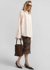 Volda Asymmetric Button-Up Shirt - Pink