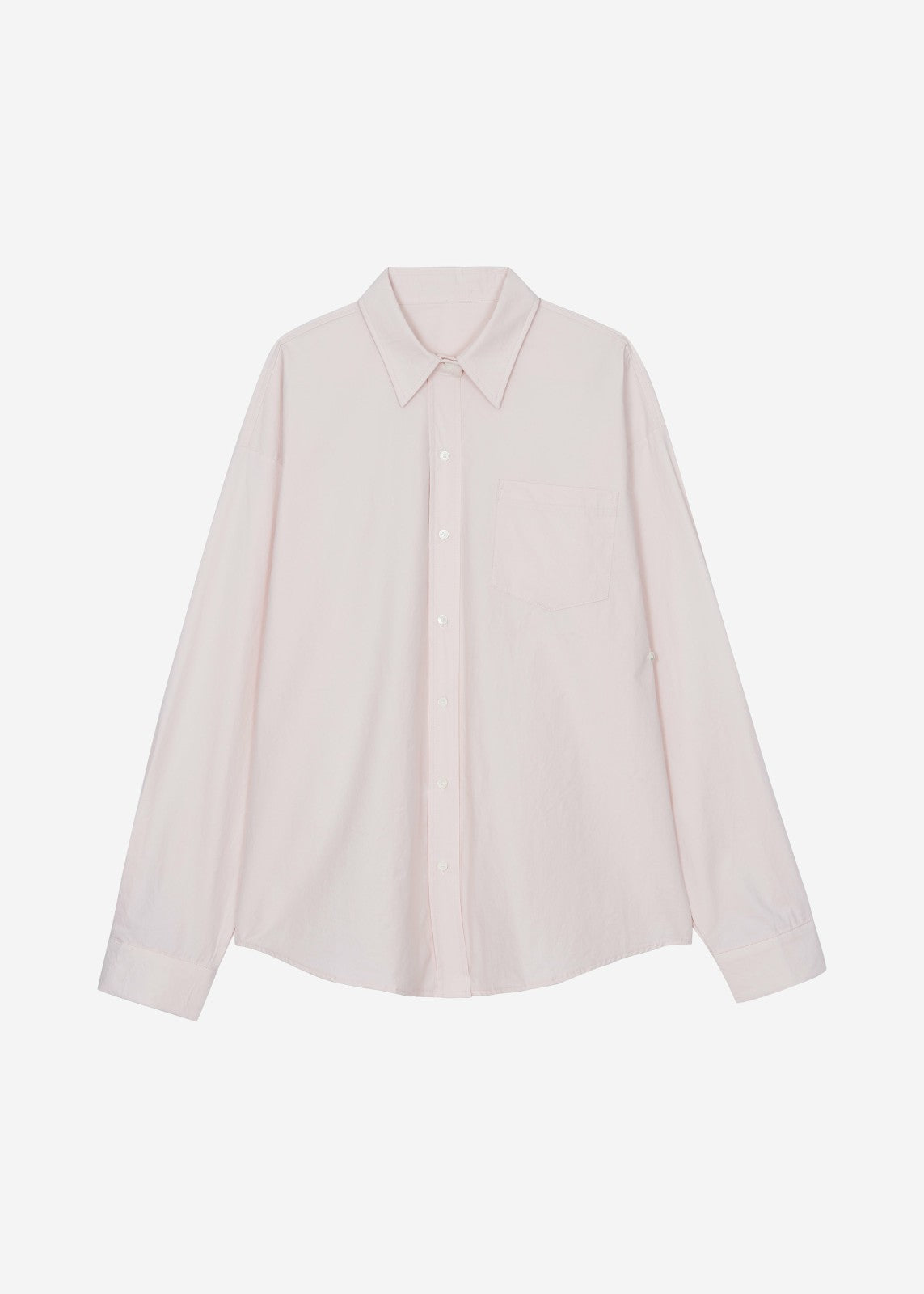 Volda Asymmetric Button-Up Shirt - Pink