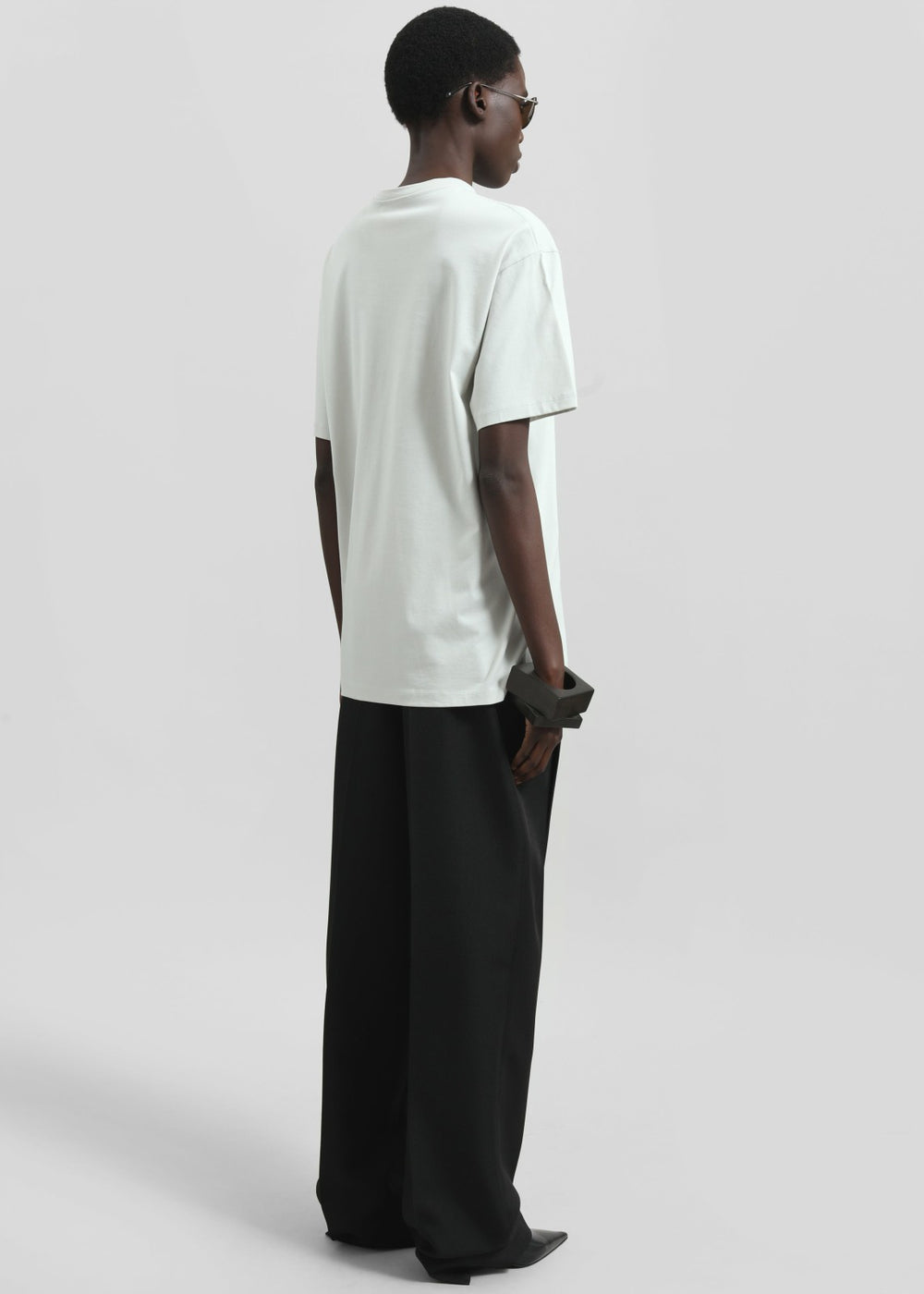 Yuri Boxy Super Soft Tee - Light Grey