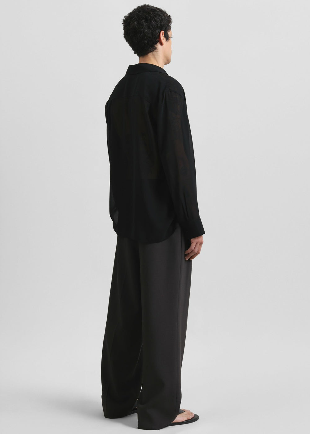 Louis Gabriel Nouchi Transparent Vareuse Shirt - Black