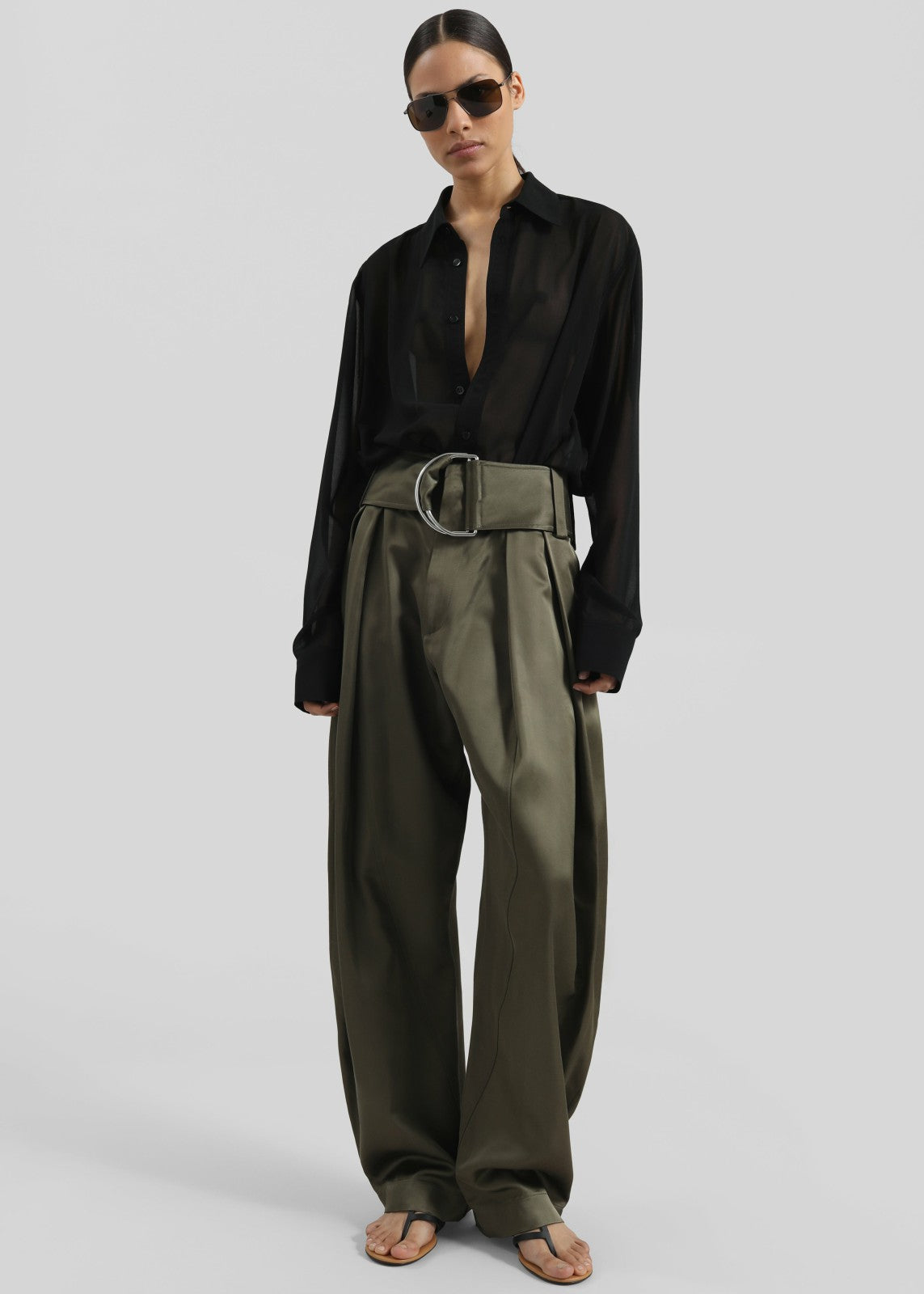 Louis Gabriel Nouchi Transparent Classic Shirt - Black