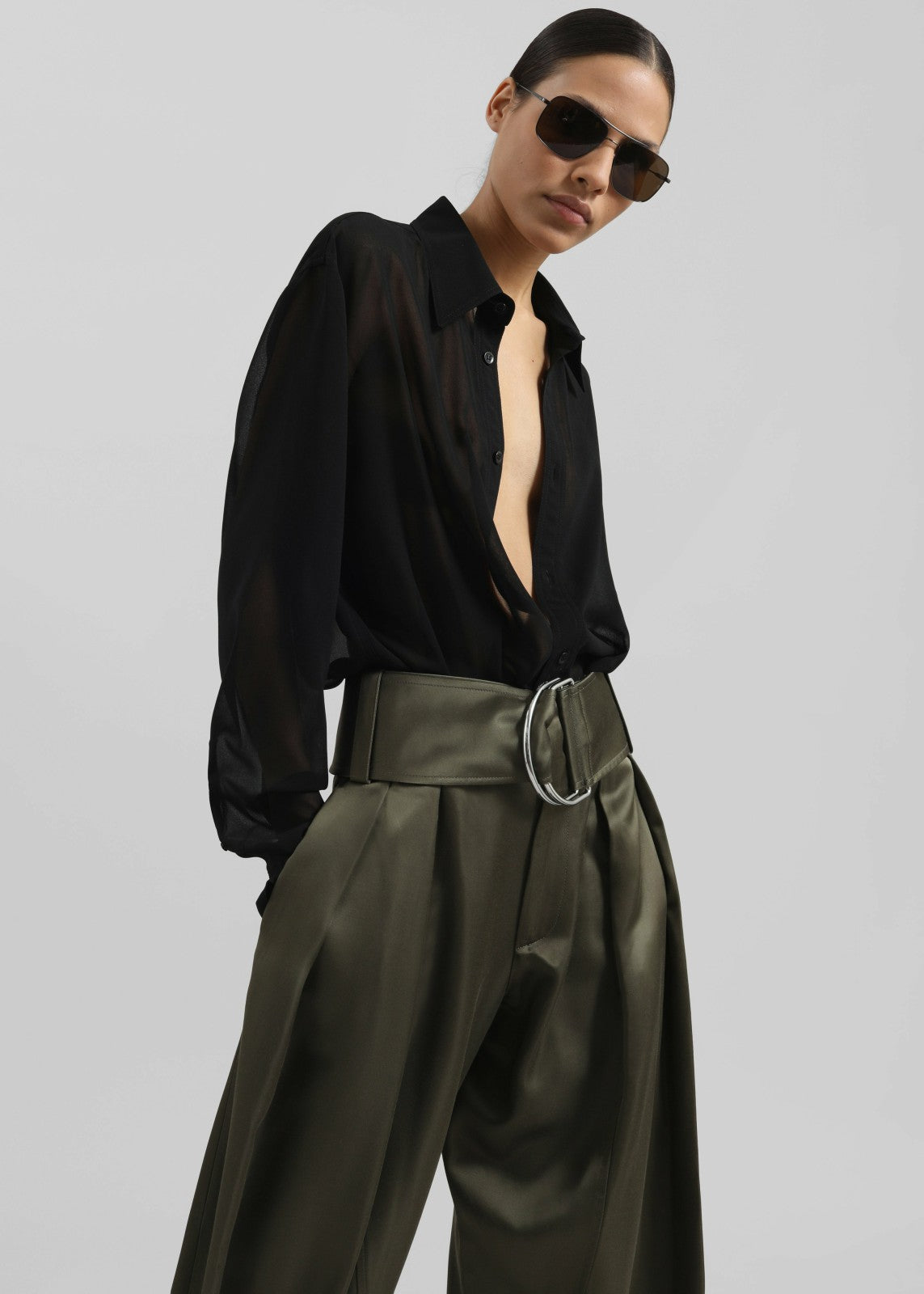 Louis Gabriel Nouchi Transparent Classic Shirt - Black