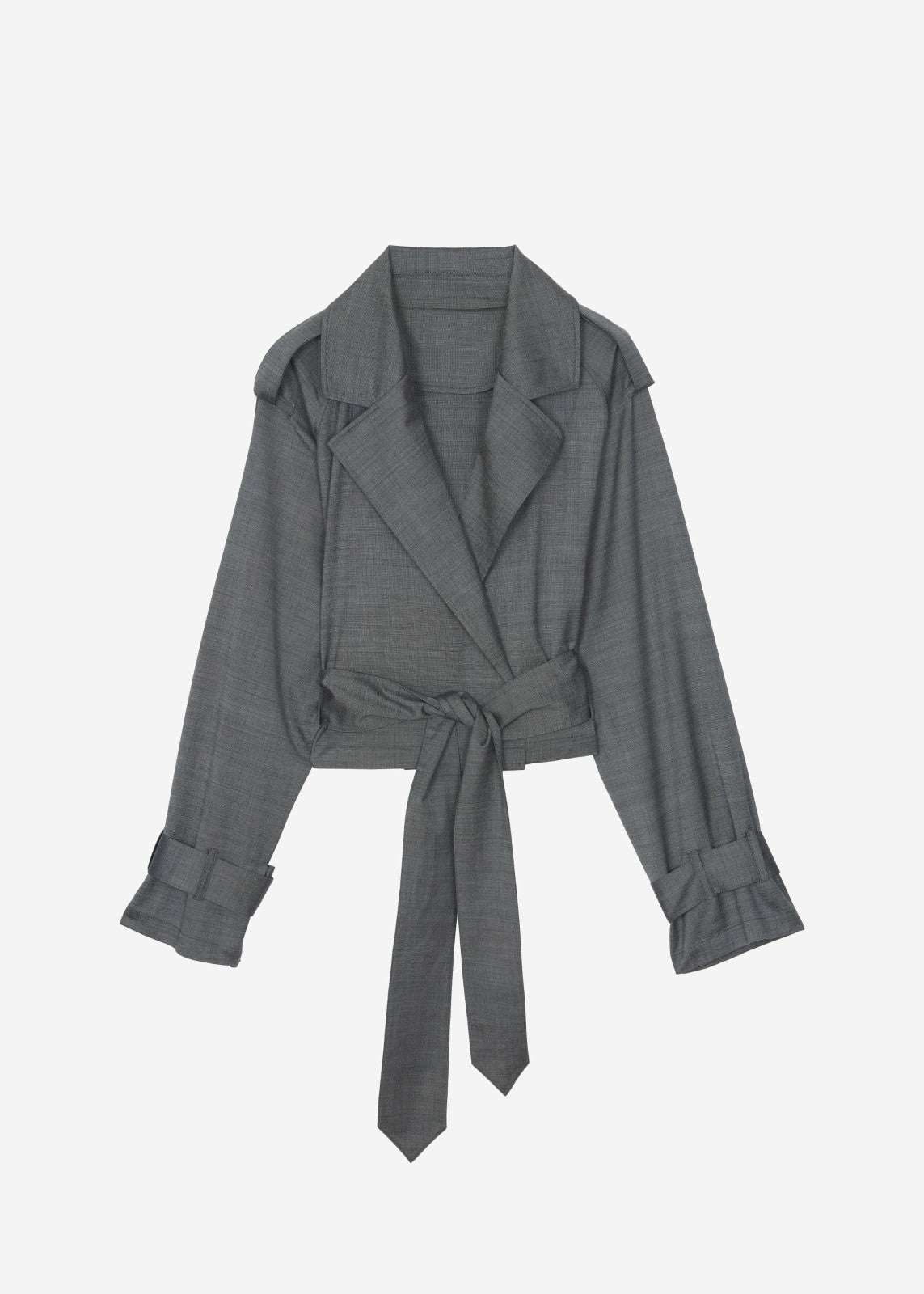 Simona Short Trench - Grey Melange