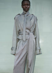 Simona Short Trench - Grey Melange
