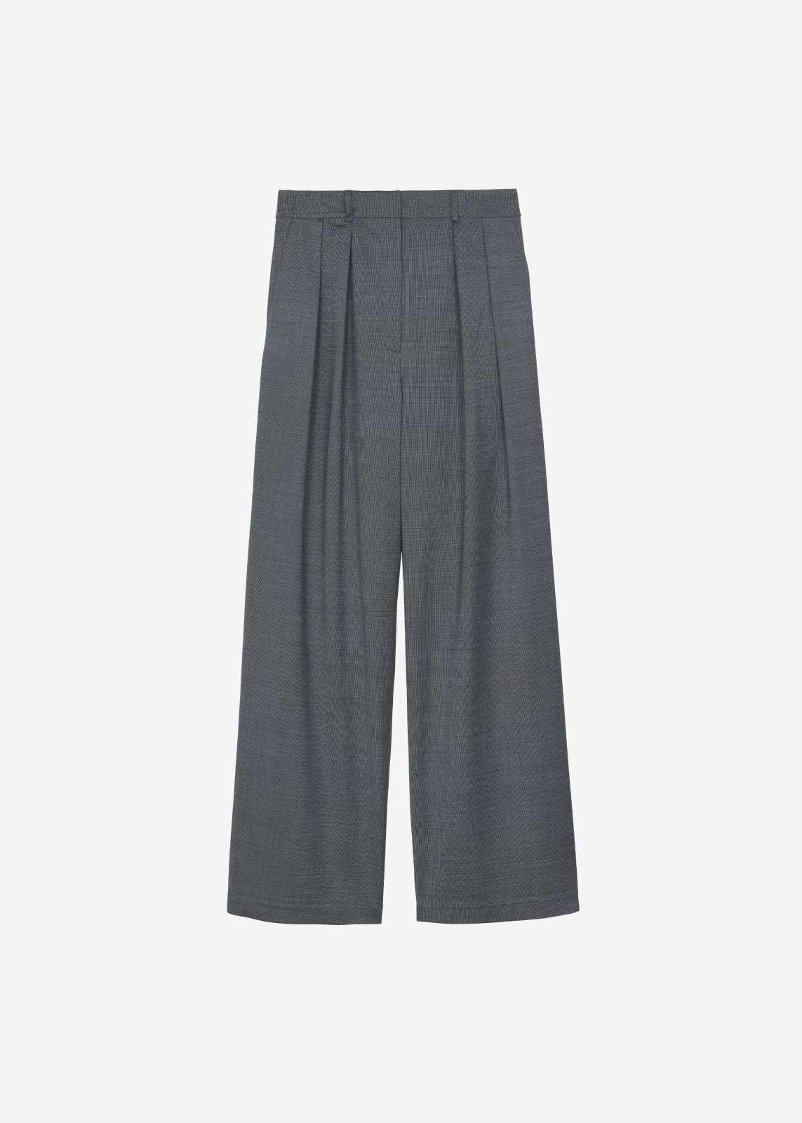 Ripley Pleated Trousers - Grey Melange