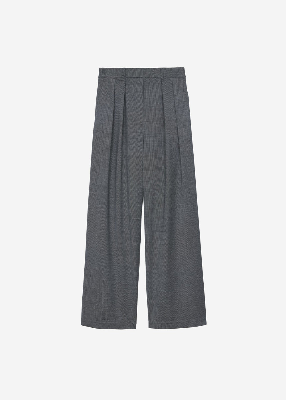 Ripley Pleated Trousers - Grey Melange