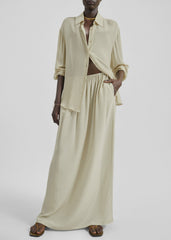 Sibena Silk Maxi Skirt - Cement