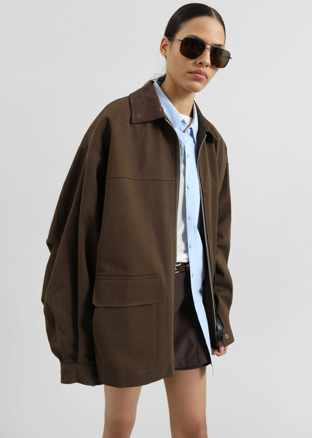 Malia Utility Jacket - Brown