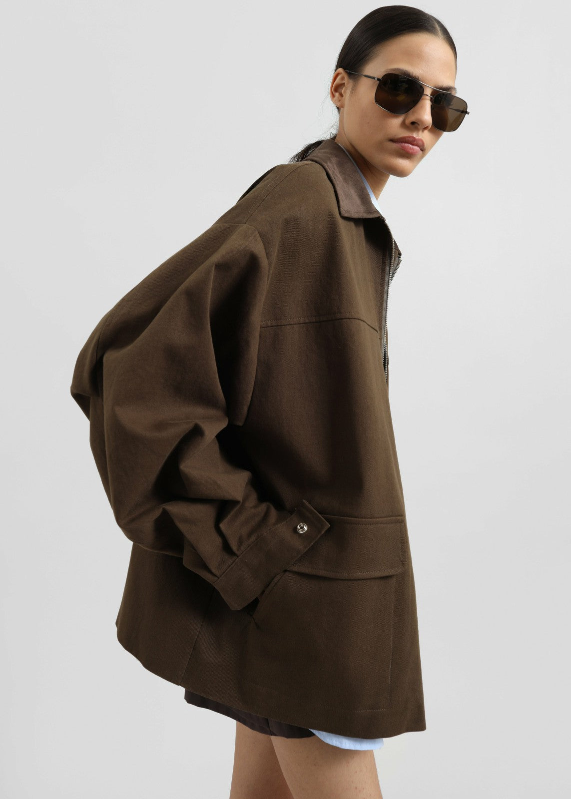Malia Utility Jacket - Brown