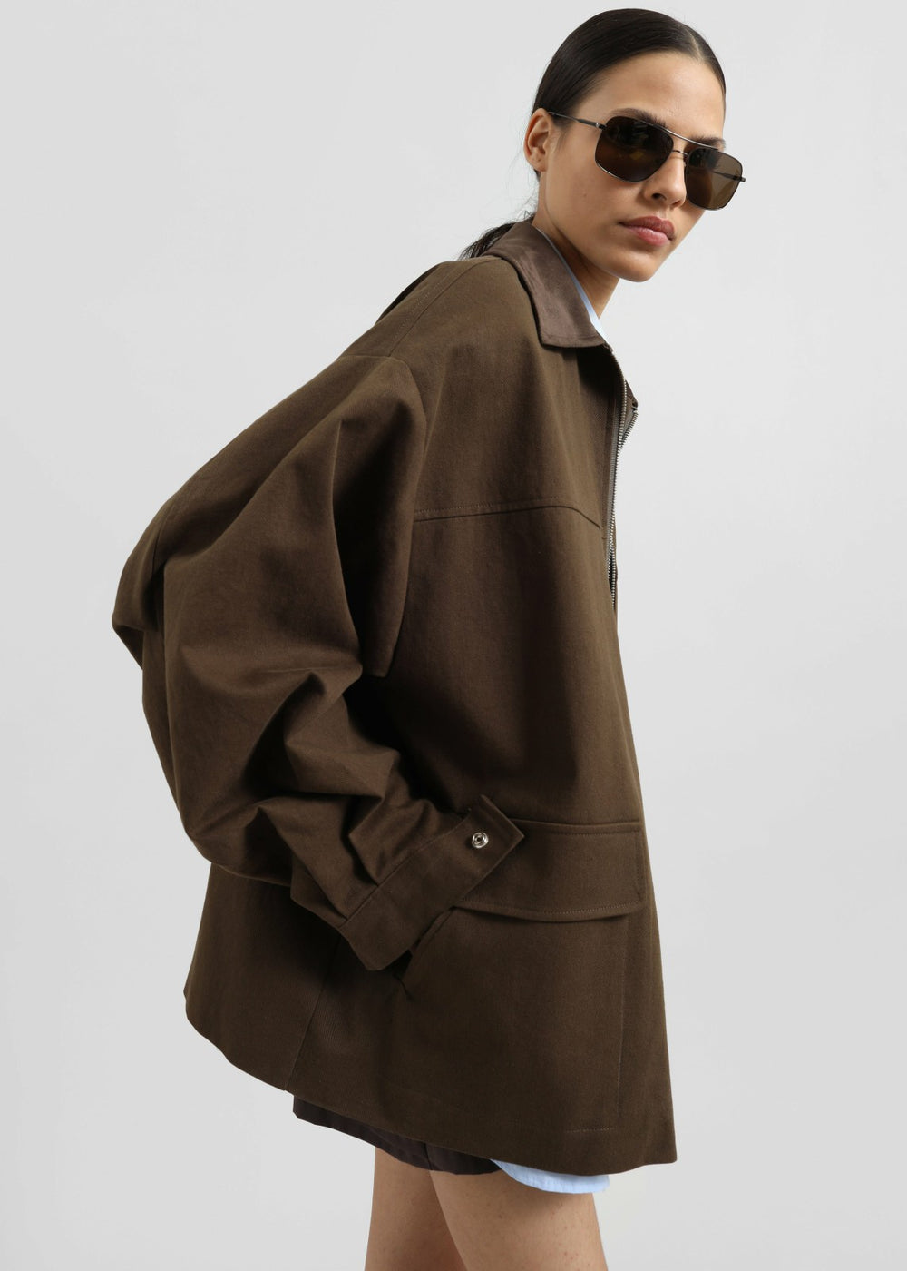 Malia Utility Jacket - Brown