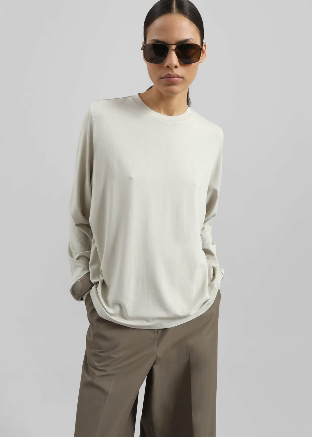 Lohja Long Sleeve Tee - Light Beige