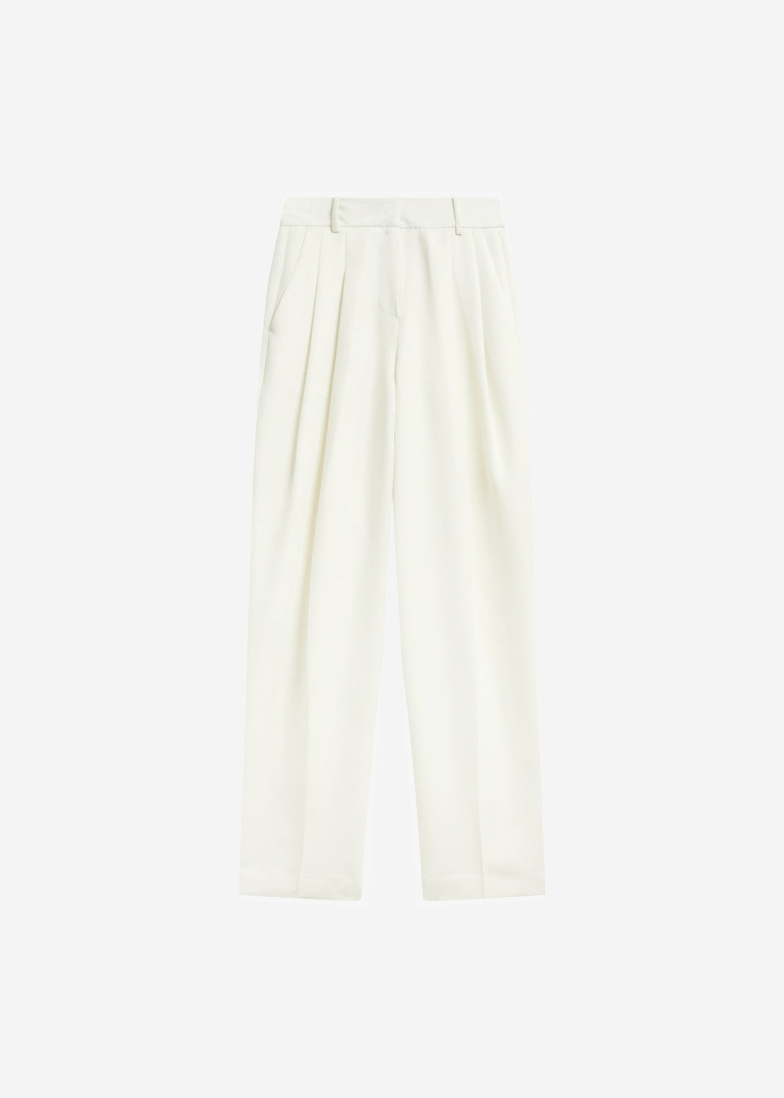 Gelso Pleated Twill Trousers - White