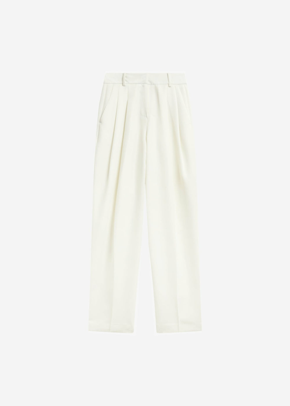 Gelso Pleated Twill Trousers - White