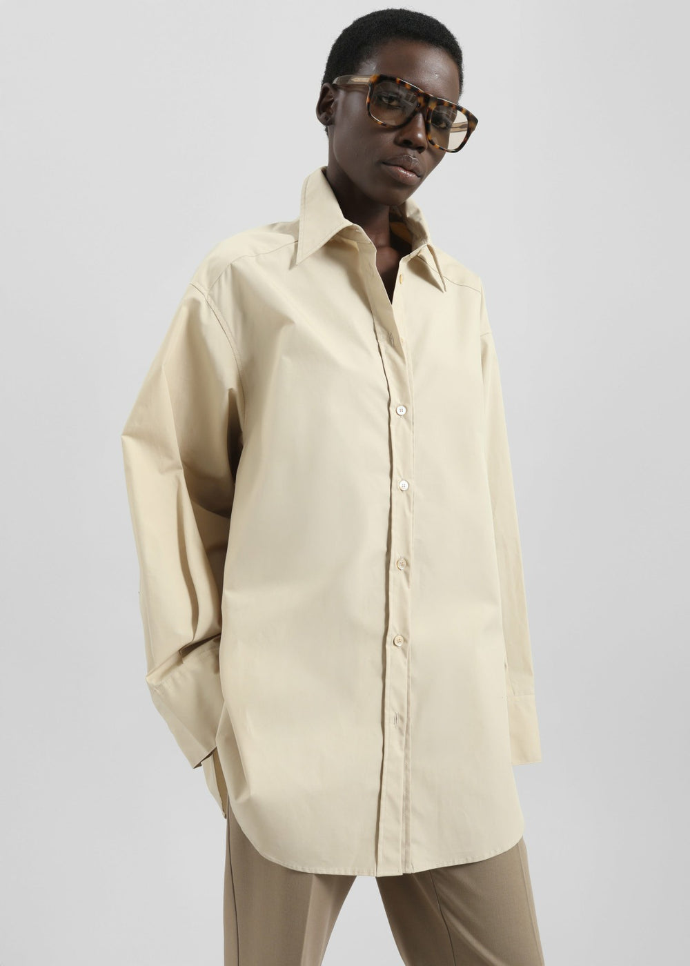 Kent Button Up Shirt - Beige
