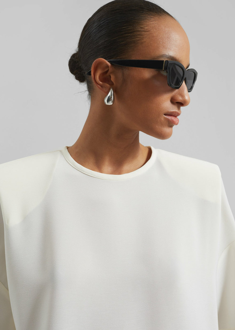 Callice Padded T-Shirt - Ivory