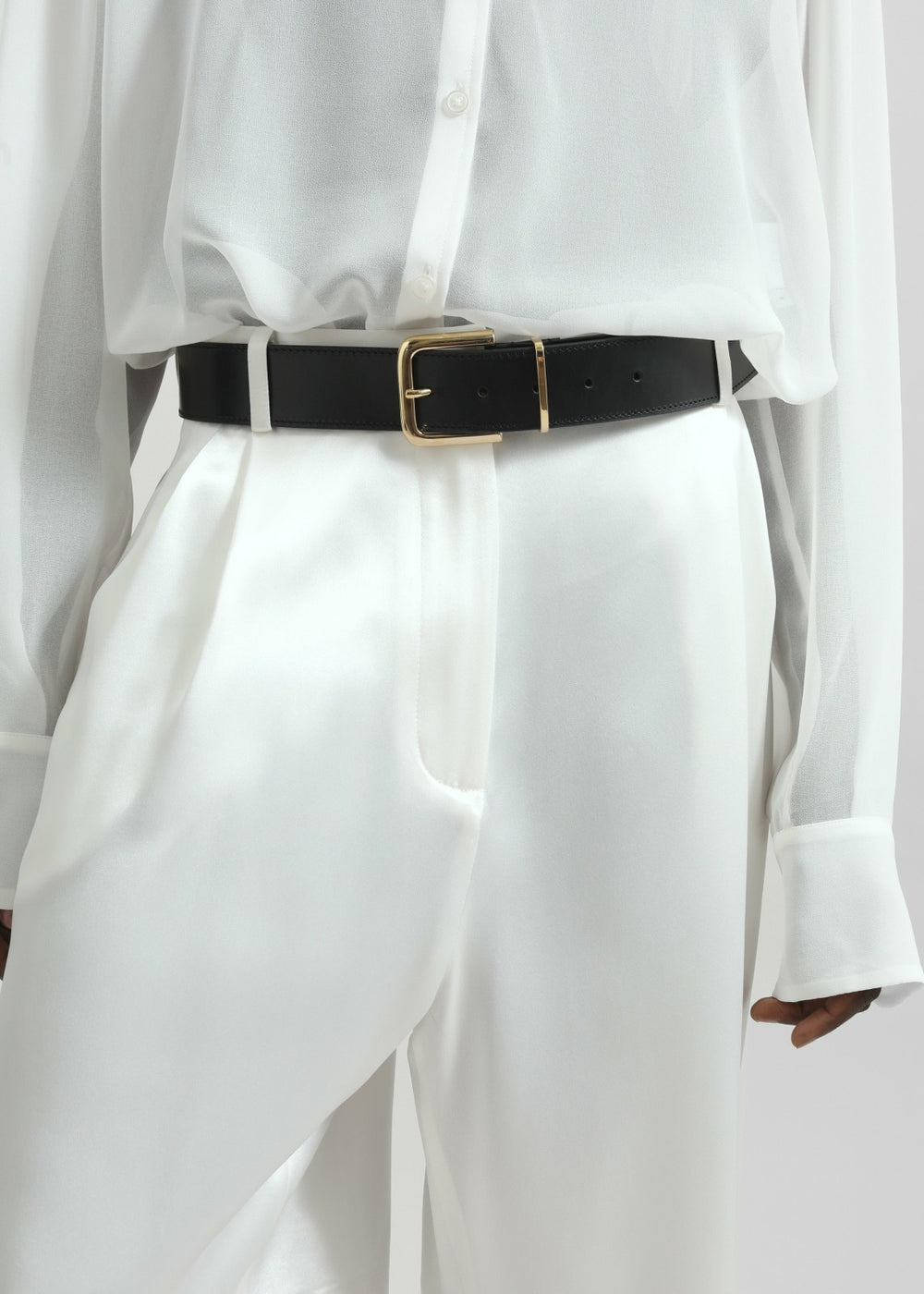 Marfa Pleated Satin Bermuda Shorts - White