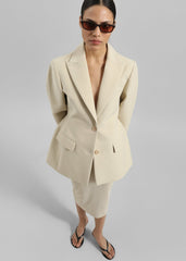 Colette Hourglass Blazer - Beige
