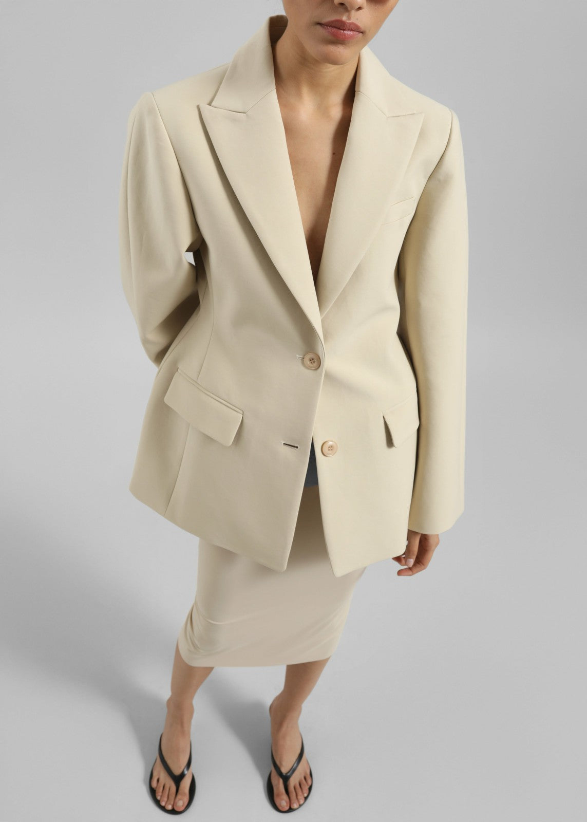 Colette Hourglass Blazer - Beige