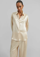 Peri Satin Shirt - Champagne