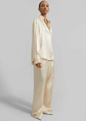Peri Satin Shirt - Champagne