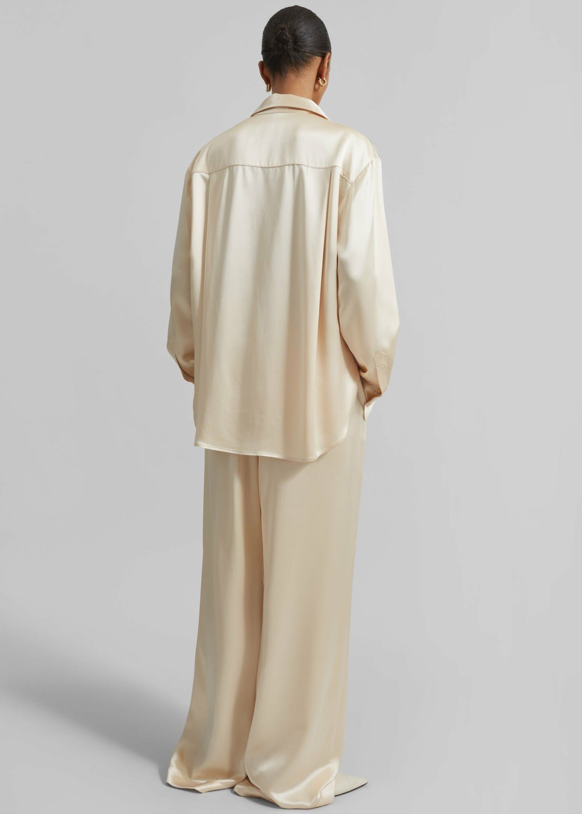Peri Satin Shirt - Champagne