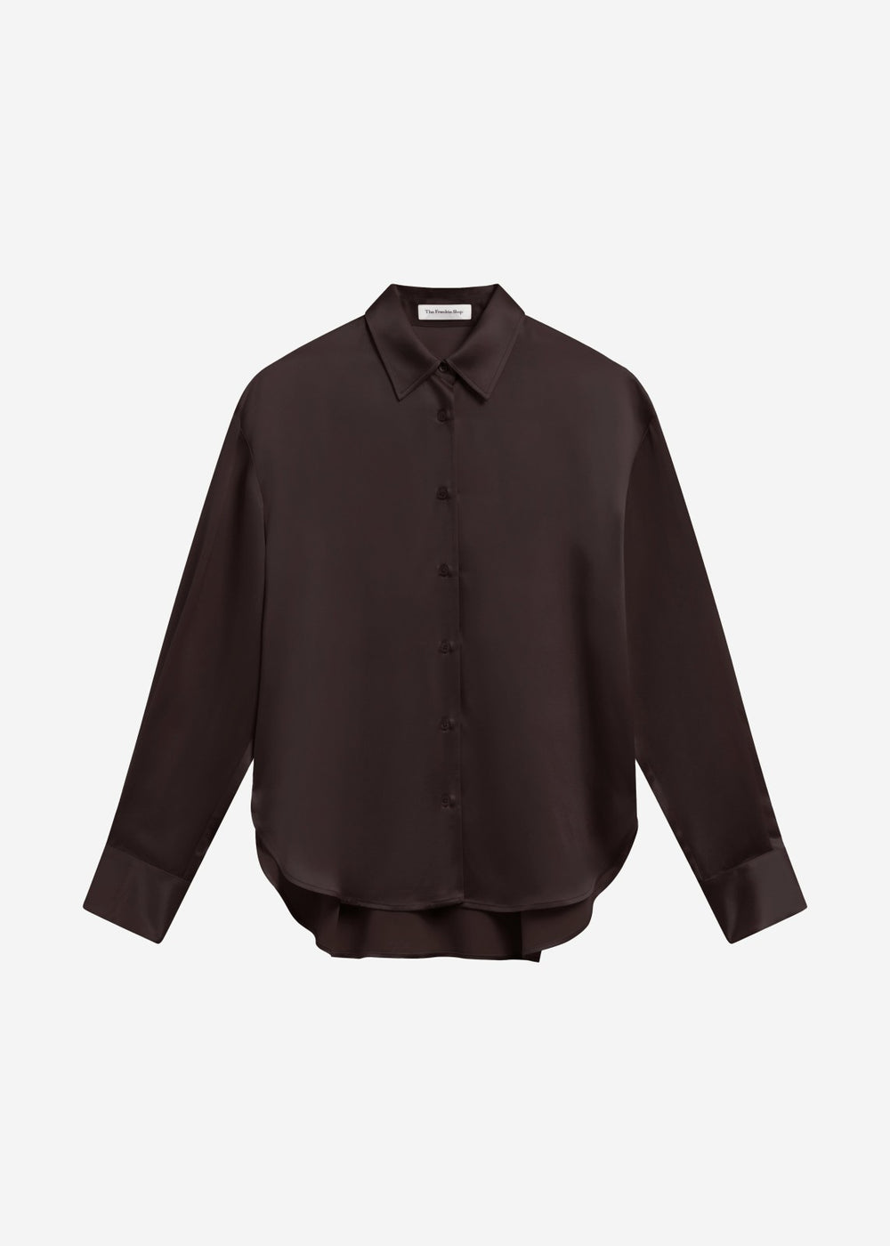 Peri Satin Shirt - Brown