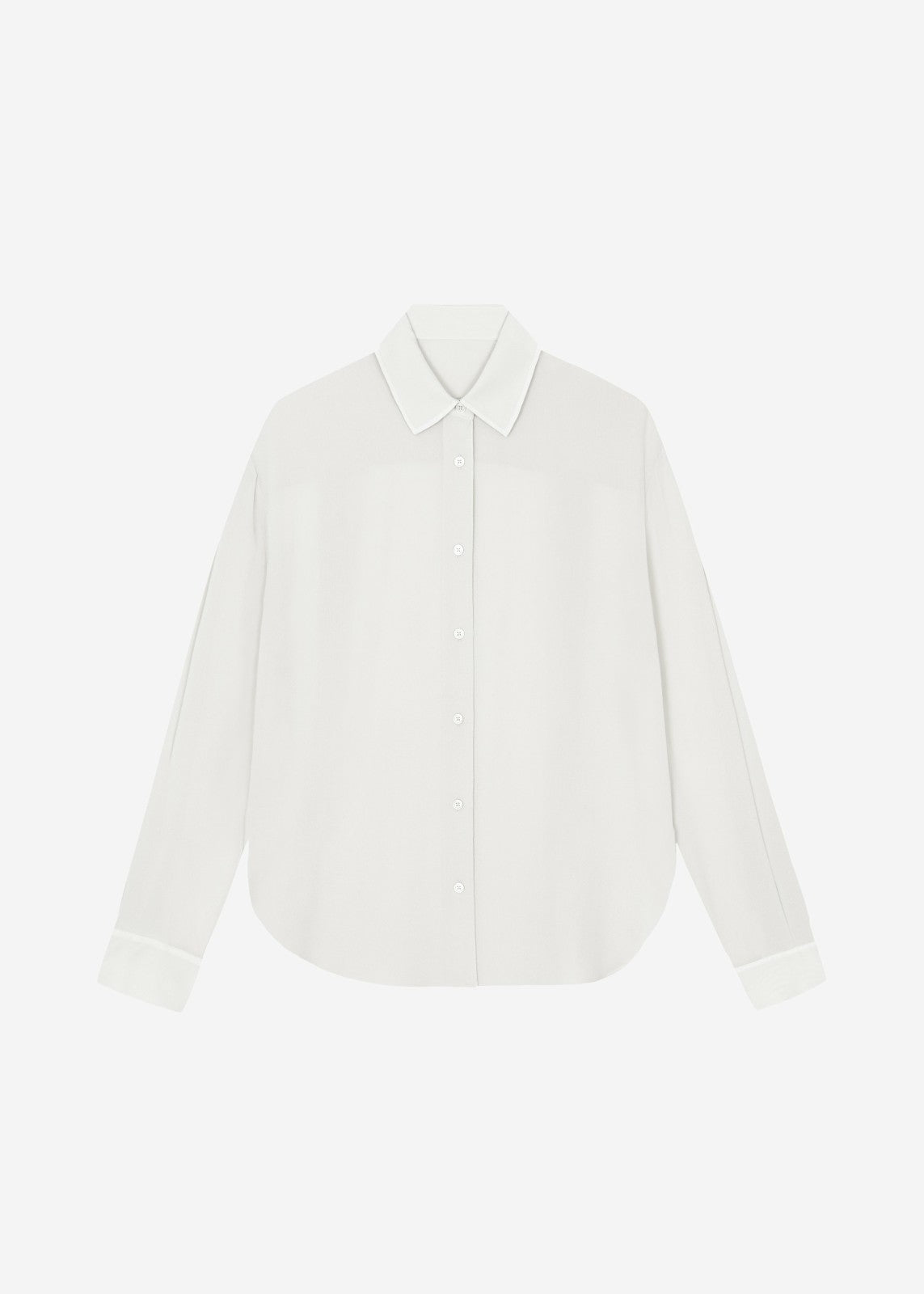 Peri Silk Georgette Shirt - White