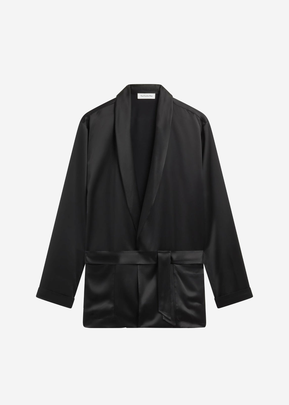 Scarlett Satin Kimono Jacket - Black