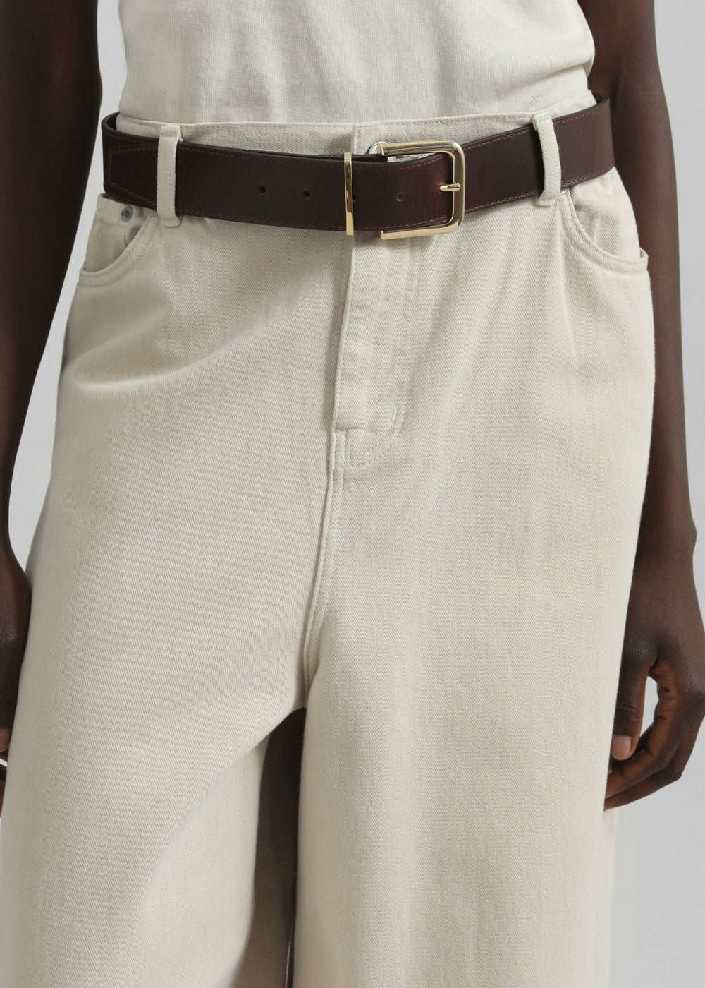 Sasha Wide Leg Jeans - Sand