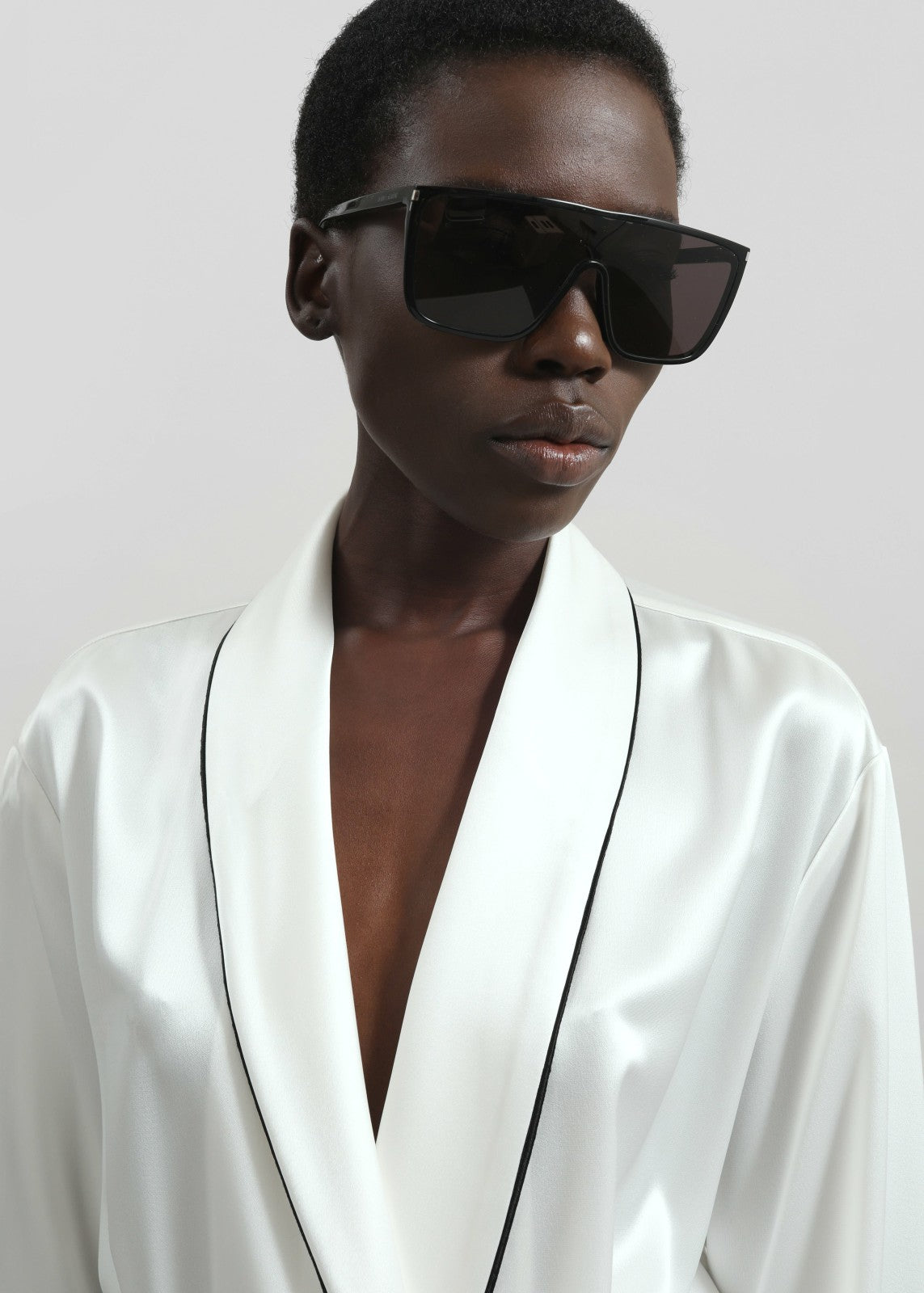 Scarlett Satin Kimono Jacket - White