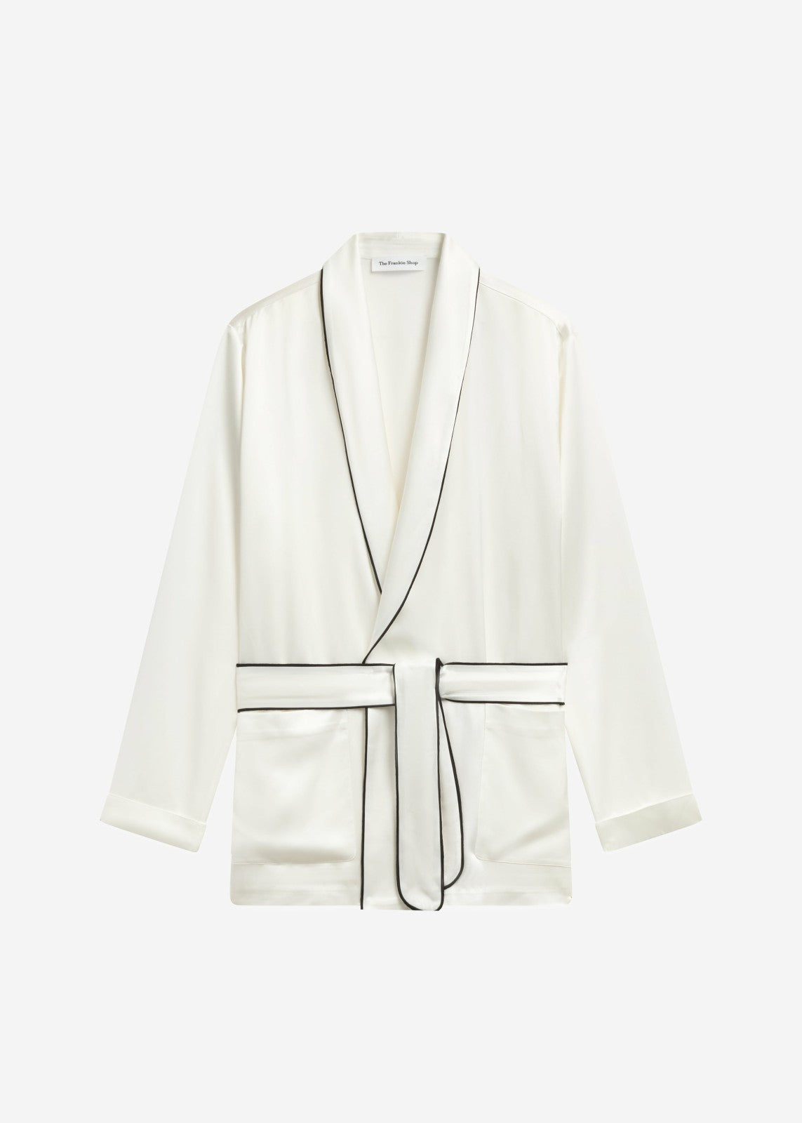 Scarlett Satin Kimono Jacket - White