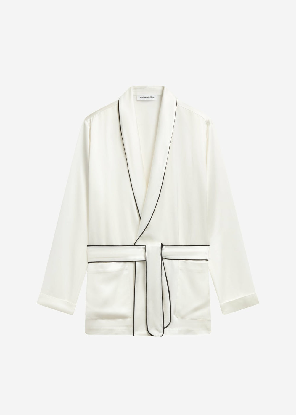 Scarlett Satin Kimono Jacket - White