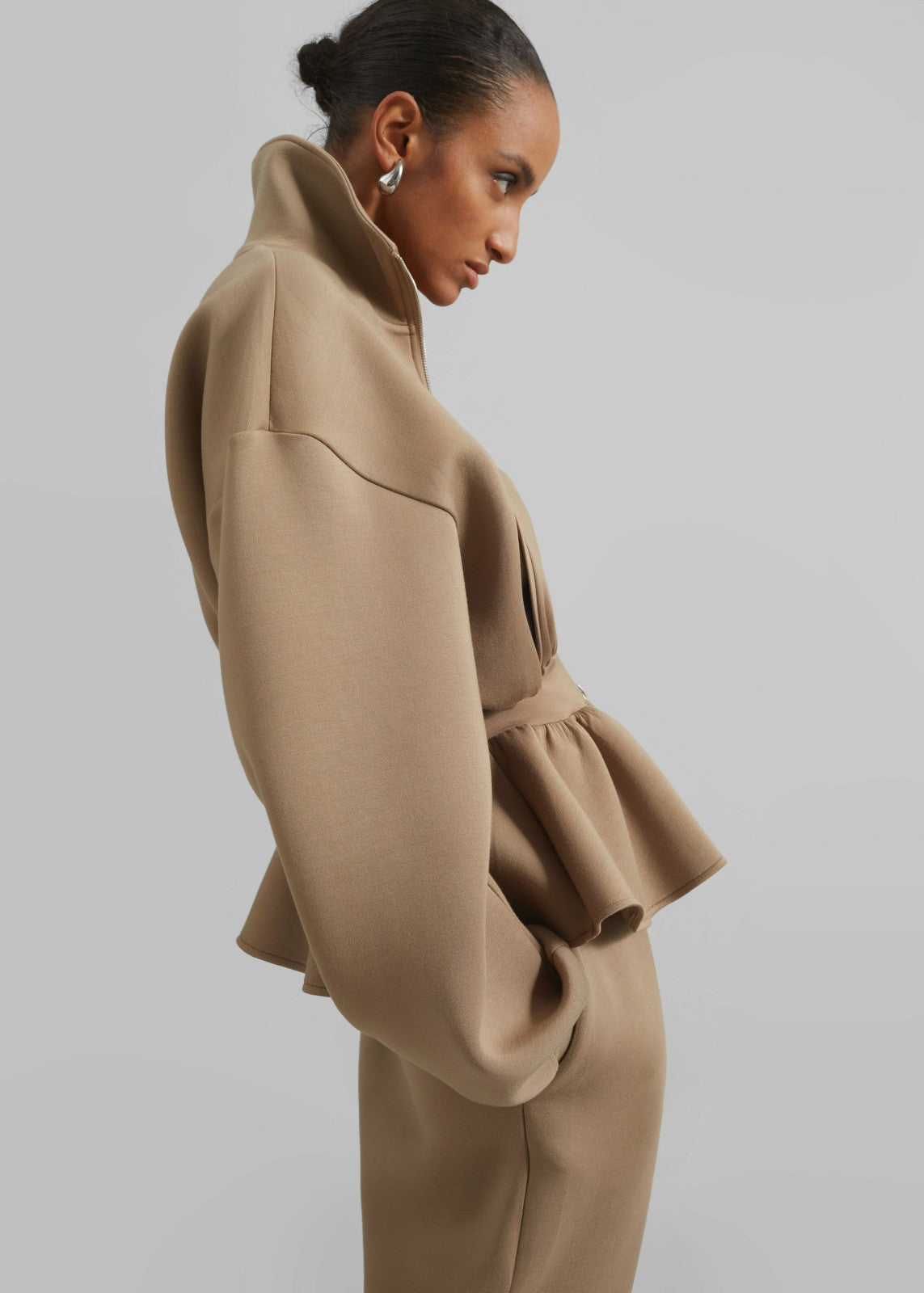 Sorelle Peplum Jacket - Camel