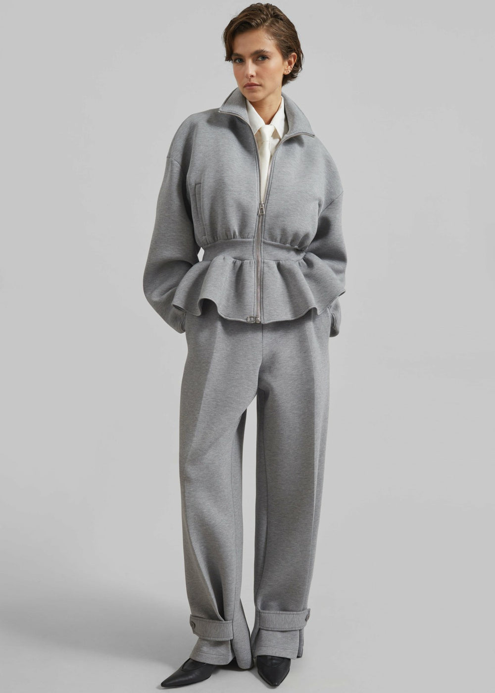 Sorelle Peplum Jacket - Grey