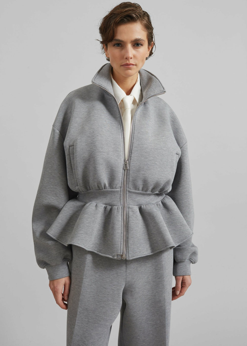 Sorelle Peplum Jacket - Grey
