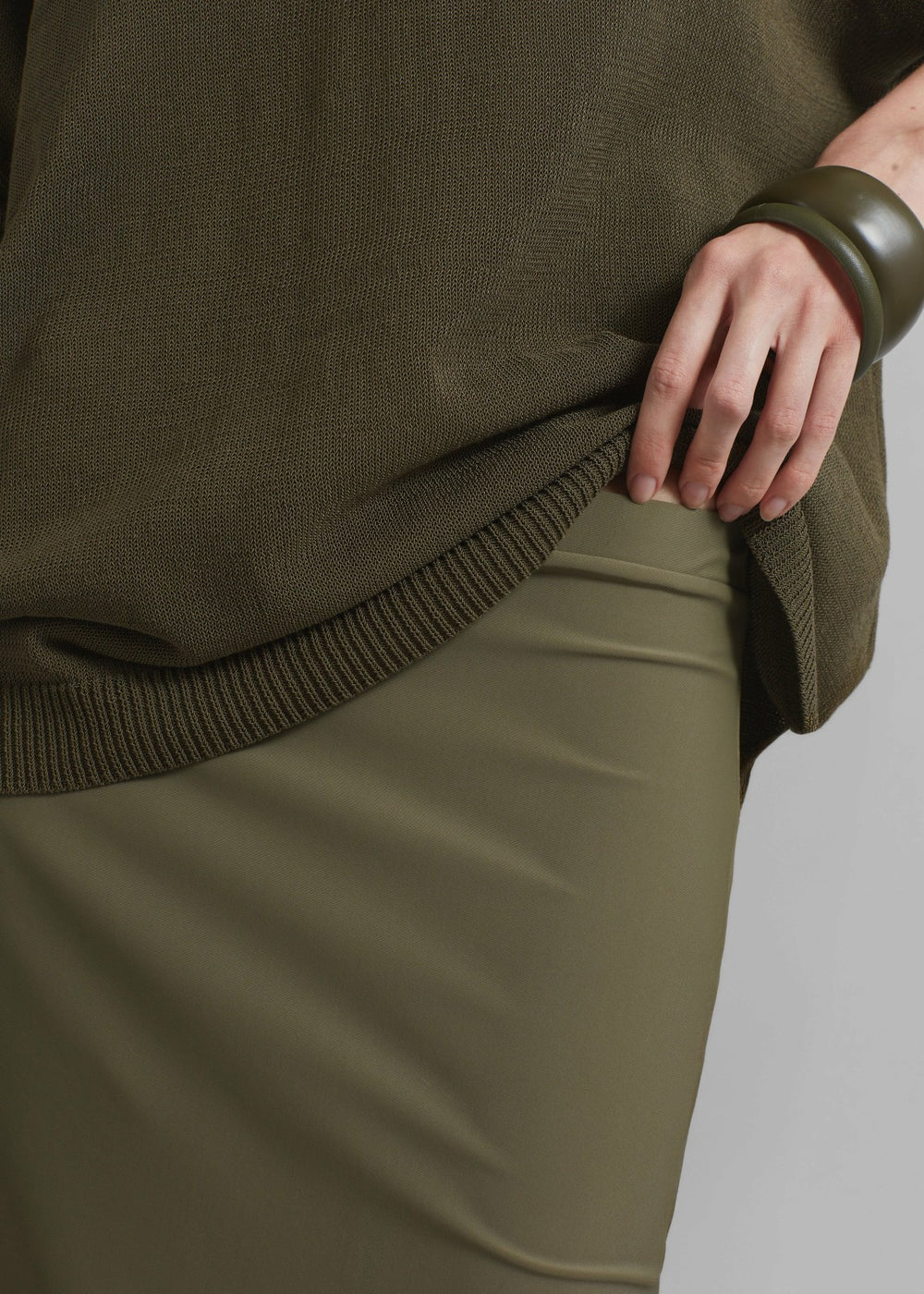 Viera Midi Skirt - Khaki