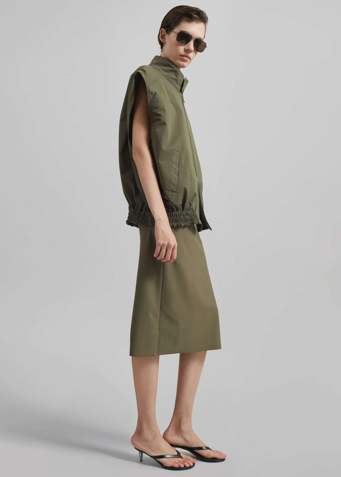 Viera Midi Skirt - Khaki