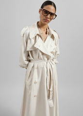 Veyron Silk Trench - Ivory