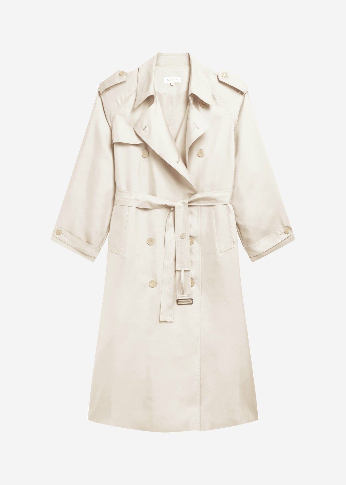Veyron Silk Trench - Ivory