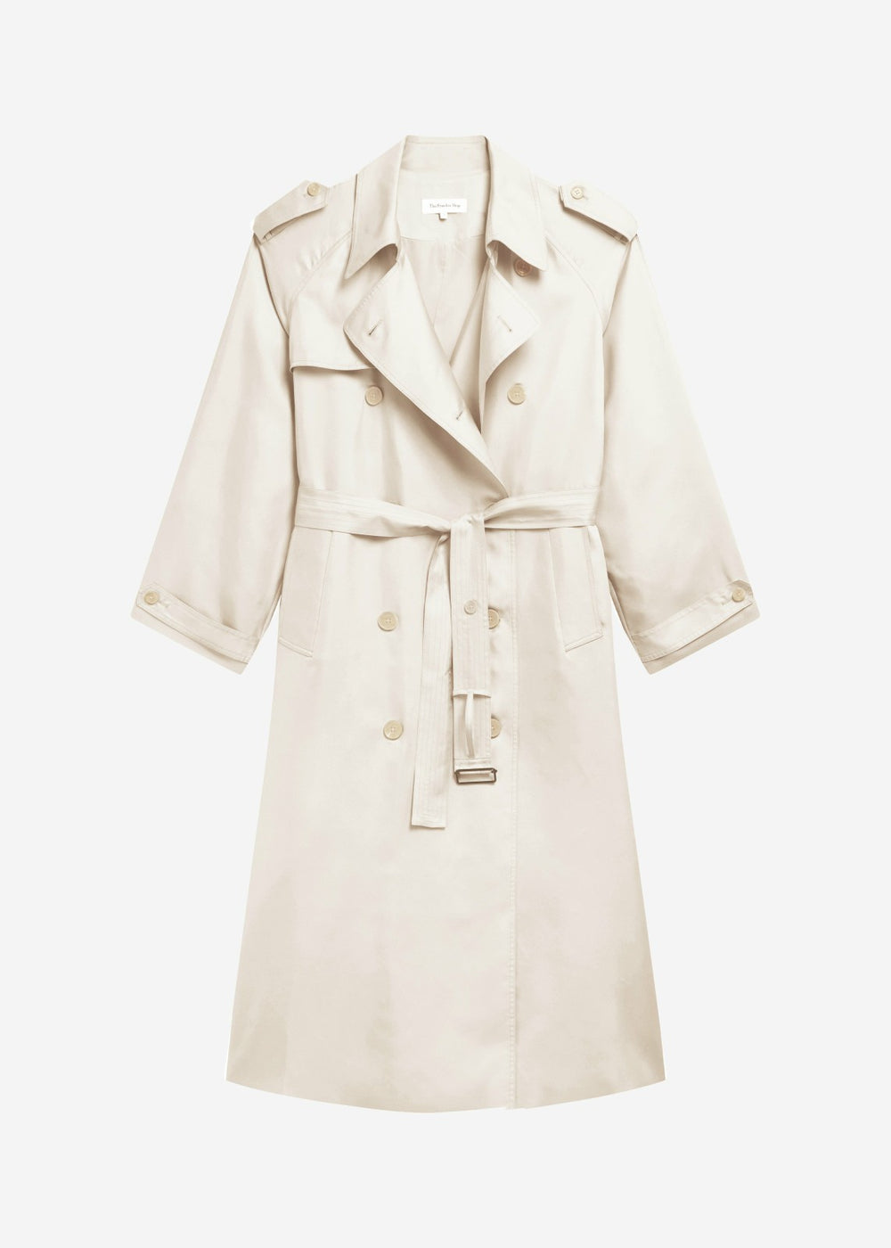 Veyron Silk Trench - Ivory